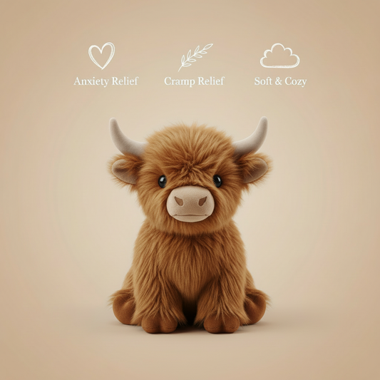 “ChillyMoo — Ultra-Soft Blue Highland Cow Plush for Cuddles, Décor & Gifts 🐮💙”